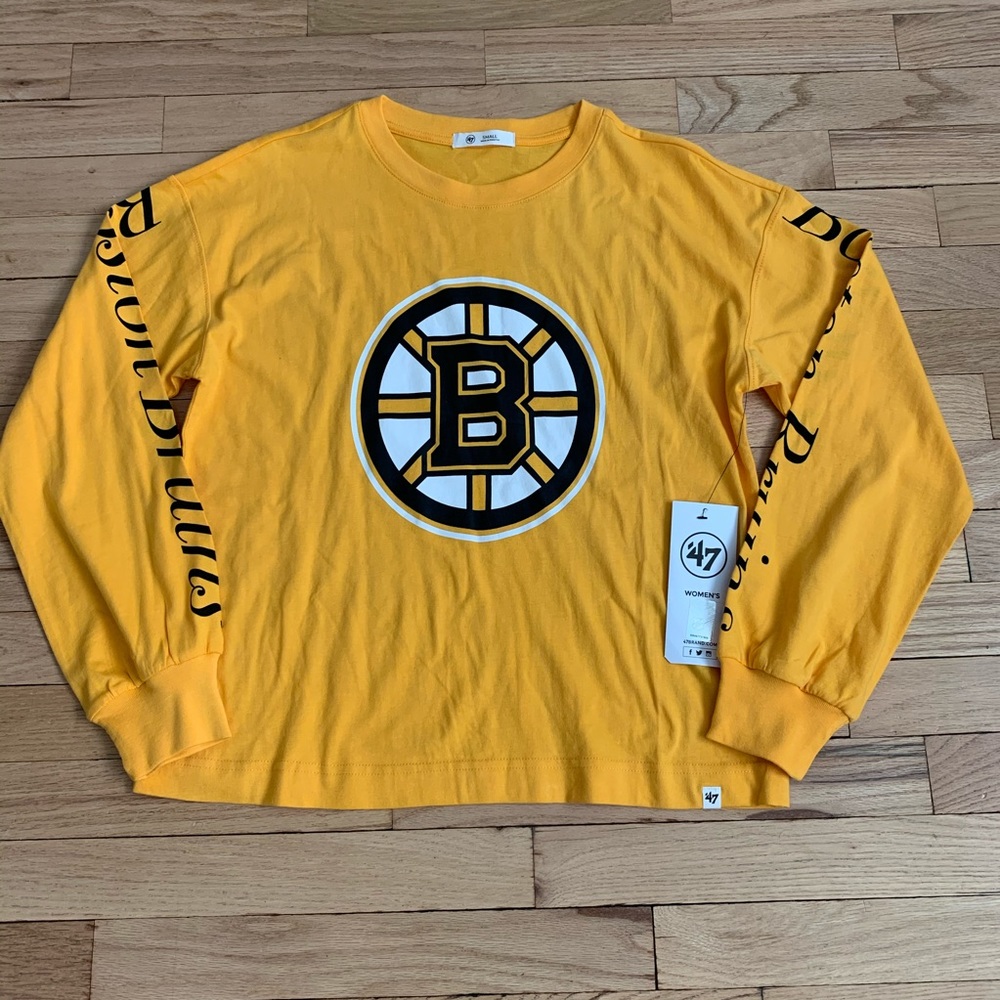Boston Bruins Crop LS Tee NWT